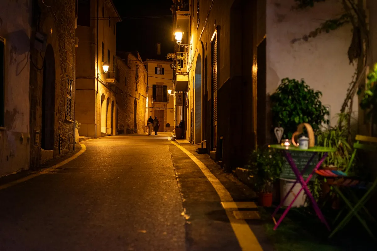 A Spanish street scene in afternoon light